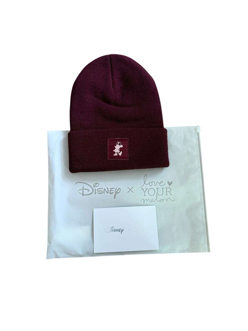 Love Your Melon x Disney Minnie Mouse Cuffed Ruby Acrylic Beanie